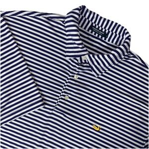 Southern Marsh Performance High Stretch Striped Polo Shirt Purple Men's XL